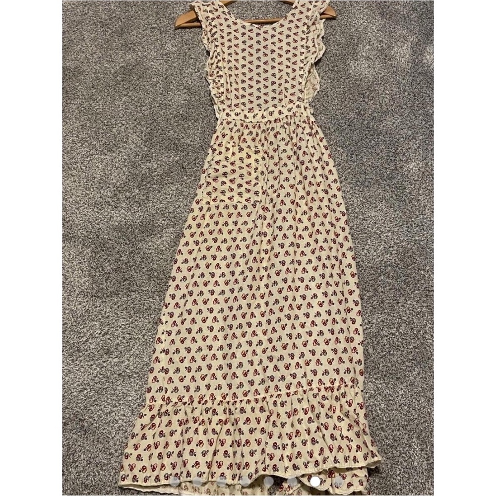 Vintage Prairiecore floral maxi apron pinafore - Picture 4 of 8